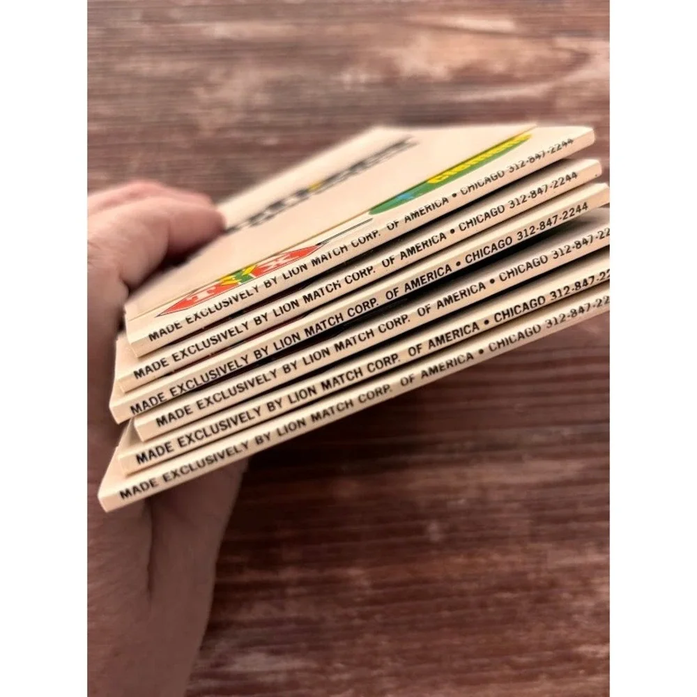 6 HUGE Vintage Pfizer Genetics Feature Matchbook Trojan Seeds Corn Matches Promo